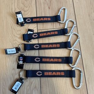 Lot of 5 Chicago Bears Lanyard Keychains